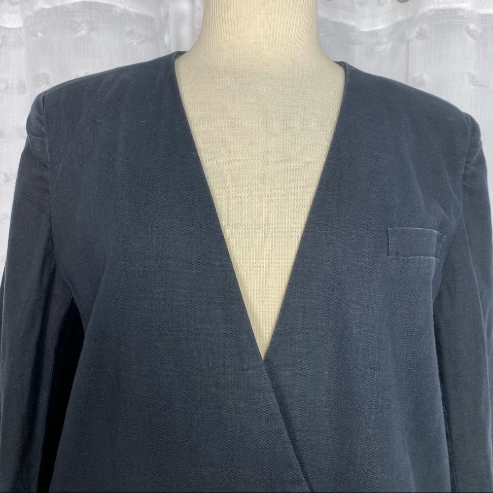 Vintage 80s black lightweight double breasted jacket - Picture 5 of 9